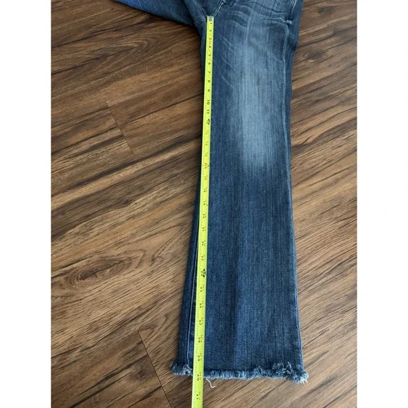 AYR Jeans Womens 30 The Pop Straight Leg Fray Hem High Rise Stretch Blue - Picture 9 of 9